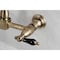 Kingston Brass KS1243PKL Two-Handle Wall Mount Bridge Kitchen Faucet, Antique Brass KS1243PKL - alternate 4